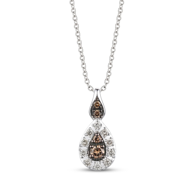 Main Image 2 of Le Vian® 0.35 CT. T.W. Chocolate Diamond® and Nude Diamond™ Frame Pendant and Stud Earrings Set in 14K Vanilla Gold™