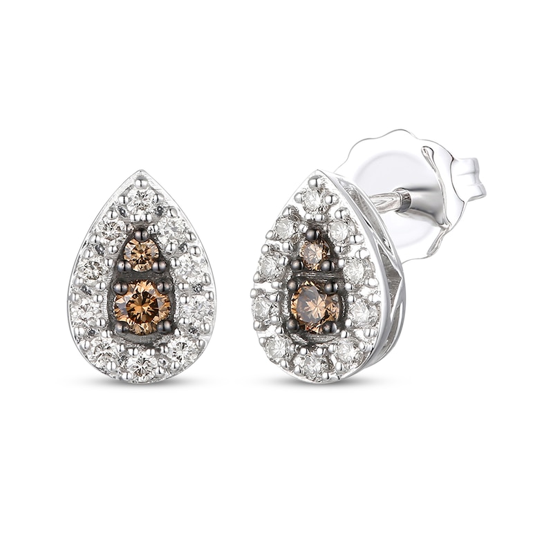 Main Image 3 of Le Vian® 0.35 CT. T.W. Chocolate Diamond® and Nude Diamond™ Frame Pendant and Stud Earrings Set in 14K Vanilla Gold™