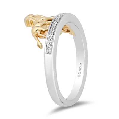 Disney Treasures The Lion King 0.08 CT. T.W. Diamond Character Ring in Sterling Silver and 10K Gold