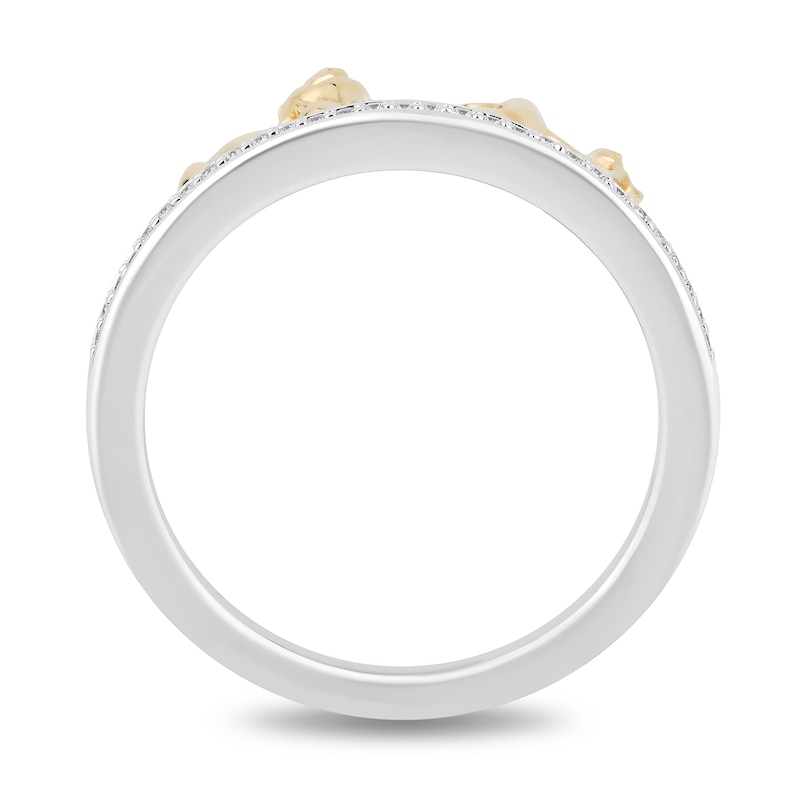 Main Image 3 of Disney Treasures The Lion King 0.08 CT. T.W. Diamond Character Ring in Sterling Silver and 10K Gold