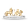 Thumbnail Image 3 of Disney Treasures The Lion King 0.08 CT. T.W. Diamond Character Ring in Sterling Silver and 10K Gold