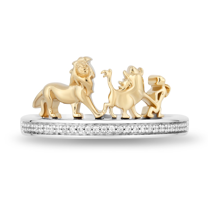 Disney Treasures The Lion King 0.08 CT. T.W. Diamond Character Ring in Sterling Silver and 10K Gold