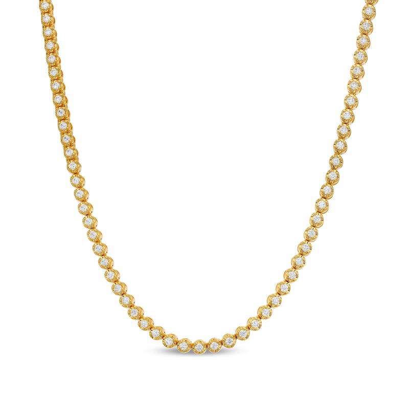 Main Image 1 of Men's 5.00 CT. T.W. Certified Lab-Grown Diamond Tennis Necklace in 10K Gold (F/SI2) - 20"