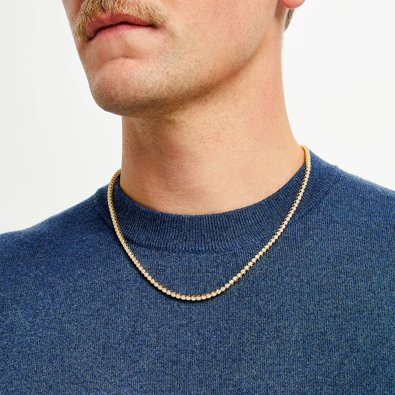 Main Image 2 of Men's 5.00 CT. T.W. Certified Lab-Grown Diamond Tennis Necklace in 10K Gold (F/SI2) - 20"