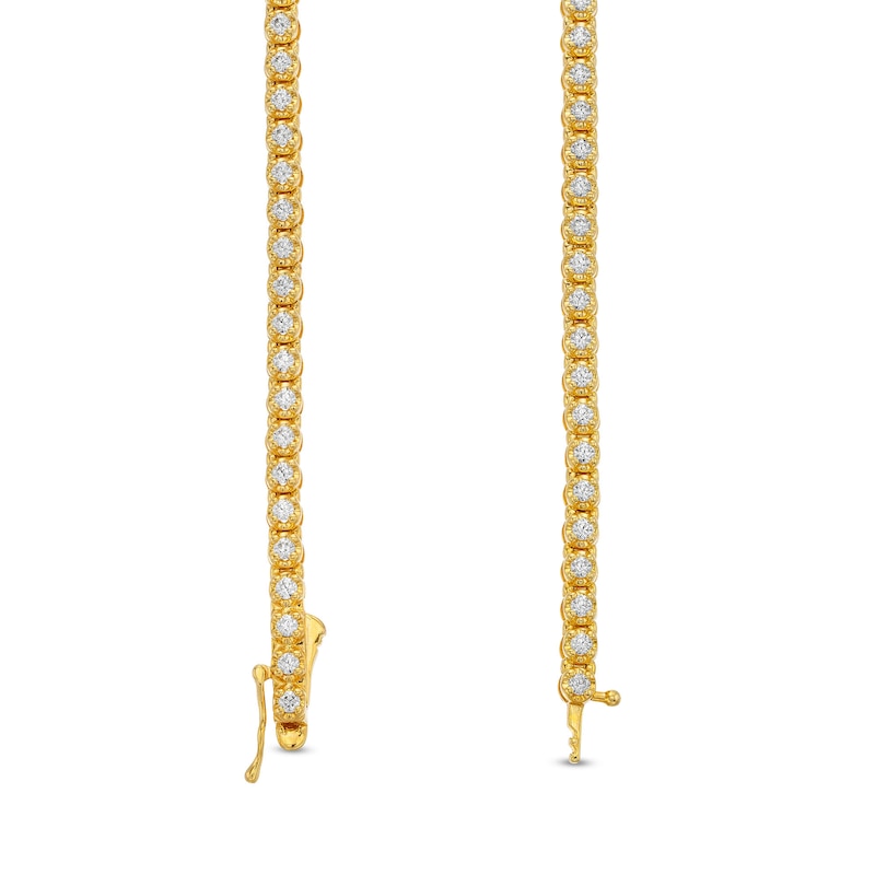 Main Image 3 of Men's 5.00 CT. T.W. Certified Lab-Grown Diamond Tennis Necklace in 10K Gold (F/SI2) - 20"