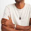 Thumbnail Image 2 of Men's Diamond Accent Dog Tag Pendant, Cross Pendant and Link Bracelet Set in Two-Tone Stainless Steel