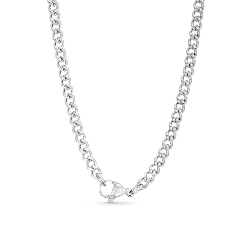 Main Image 4 of Men's Diamond Accent Dog Tag Pendant, Cross Pendant and Link Bracelet Set in Two-Tone Stainless Steel