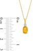 Thumbnail Image 3 of Oval Citrine and Diamond Accent Pendant and Stud Earrings Set in 10K Gold