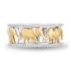 Thumbnail Image 3 of Disney Treasures The Lion King 0.115 Diamond Edge Elephants Ring in Sterling Silver and 10K Gold