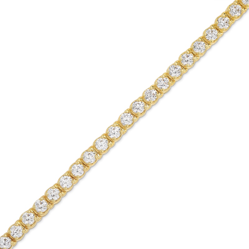 Main Image 1 of Men's 7.00 CT. T.W. Certified Lab-Grown Diamond Tennis Bracelet in 10K Gold (F/SI2) - 8.5"