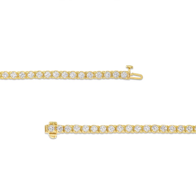 Main Image 3 of Men's 7.00 CT. T.W. Certified Lab-Grown Diamond Tennis Bracelet in 10K Gold (F/SI2) - 8.5"