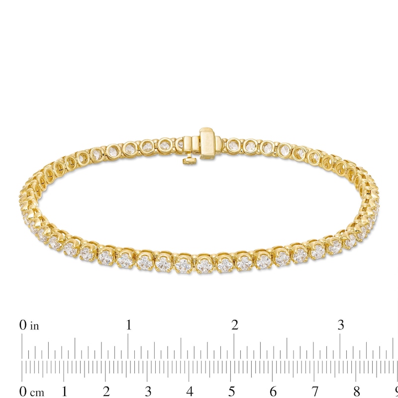 Main Image 4 of Men's 7.00 CT. T.W. Certified Lab-Grown Diamond Tennis Bracelet in 10K Gold (F/SI2) - 8.5"