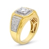 Thumbnail Image 3 of Men's 2.50 CT. T.W. Emerald-Cut Certified Lab-Grown Diamond Frame Signet Ring in 10K Gold (F/SI2)