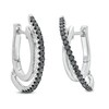Thumbnail Image 1 of Unstoppable Love™ 0.50 CT. T.W. Black Diamond J-Hoop Earrings in Sterling Silver