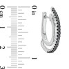 Thumbnail Image 3 of Unstoppable Love™ 0.50 CT. T.W. Black Diamond J-Hoop Earrings in Sterling Silver