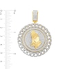 Thumbnail Image 2 of Men's 2.45 CT. T.W. Diamond Chain Frame Praying Hands Necklace Charm in 10K Gold