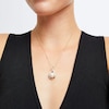 Thumbnail Image 1 of 11.0mm Freshwater Cultured Pearl and 0.23 CT. T.W. Diamond Infinity Ribbon Pendant in 10K Gold