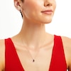 Pear-Shaped Blue and White Lab-Created Sapphire Pendant and Stud Earrings Set in 10K Gold
