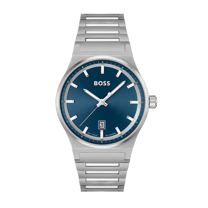 Men's Hugo Boss Candor Watch with Blue Dial (Model: 1514076)|Peoples Jewellers