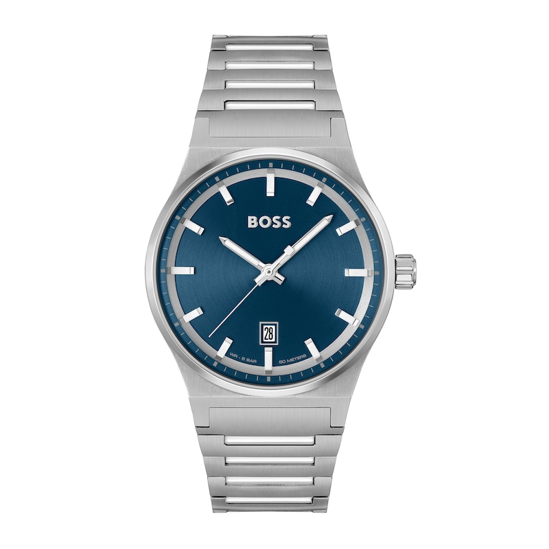 Men's Hugo Boss Candor Watch with Blue Dial (Model: 1514076)|Peoples Jewellers