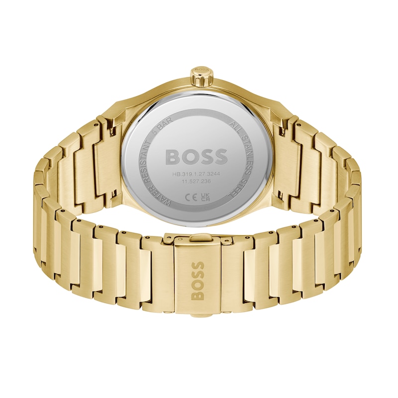 Main Image 3 of Men's Hugo Boss Candor Gold-Tone IP Watch with Black Dial (Model: 1514077)