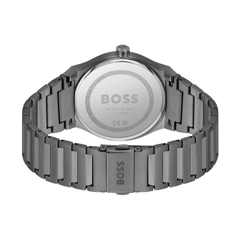 Main Image 3 of Men's Hugo Boss Candor Grey IP Watch with Grey Dial (Model: 1514078)