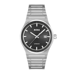 Men's Hugo Boss Candor Automatic Watch with Textured Black Dial (Model: 1514117)