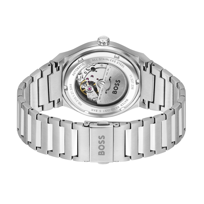 Men's Hugo Boss Candor Automatic Watch with Textured Light Blue Dial (Model: 1514118)