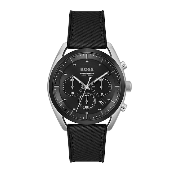 Men's Hugo Boss Top Chronograph Silicone Strap Watch with Dial (Model