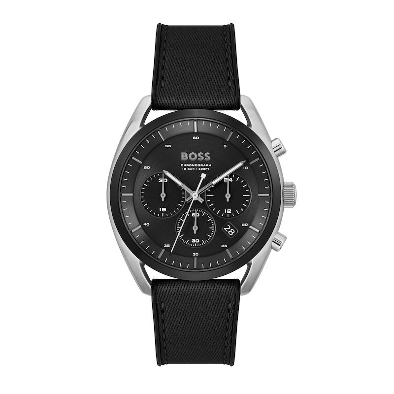 Men's Hugo Boss Top Chronograph Silicone Strap Watch with Dial (Model