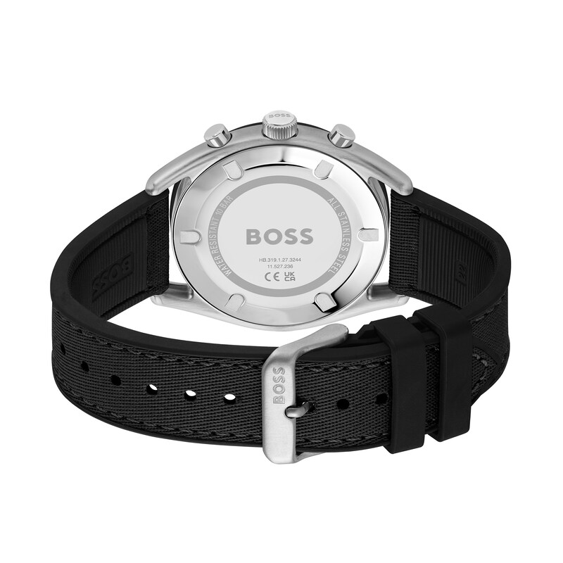 Men's Hugo Boss Top Chronograph Silicone Strap Watch with Dial (Model: )|Peoples Jewellers