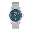 Thumbnail Image 0 of Men's Hugo Boss Principle Mesh Watch with Textured Dark Blue Dial (Model: 1514115)