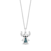 Thumbnail Image 2 of Disney Treasures Lilo and Stitch 0.11 CT. T.W. Diamond and Blue Topaz Pendant and Earrings Set in Sterling Silver