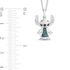 Thumbnail Image 3 of Disney Treasures Lilo and Stitch 0.11 CT. T.W. Diamond and Blue Topaz Pendant and Earrings Set in Sterling Silver