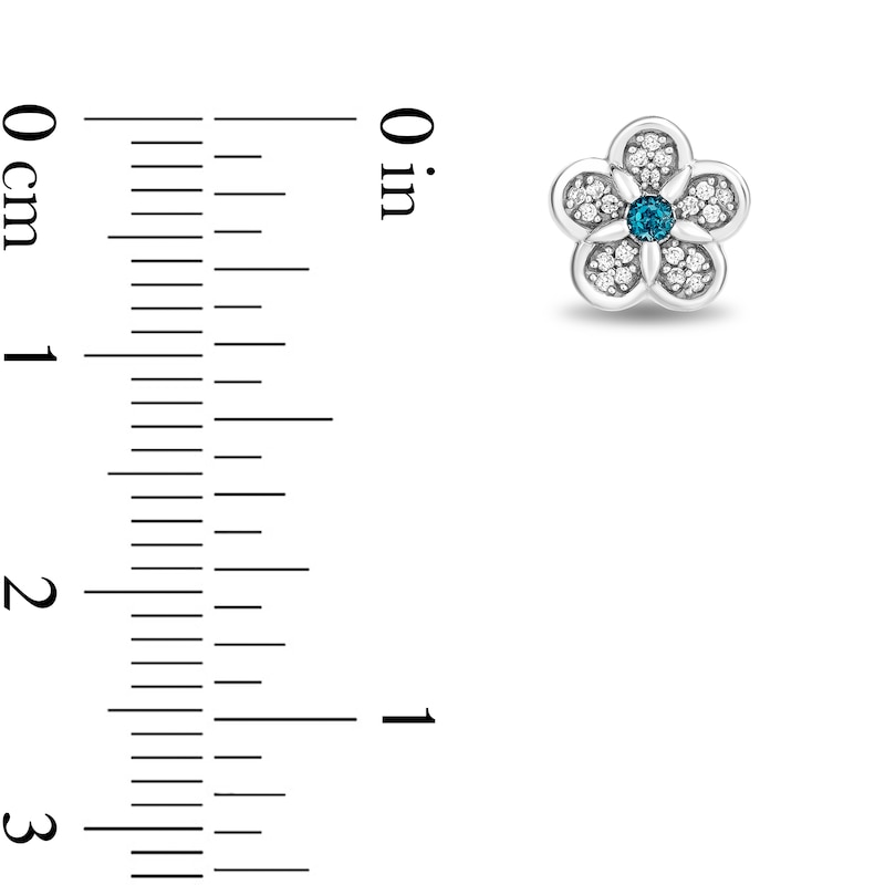 Main Image 6 of Disney Treasures Lilo and Stitch 0.11 CT. T.W. Diamond and Blue Topaz Pendant and Earrings Set in Sterling Silver