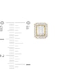 Thumbnail Image 3 of 3.50 CT. T.W. Emerald-Cut Certified Lab-Grown Diamond Frame Stud Earrings in 10K Gold (F/VS2)