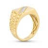 Thumbnail Image 3 of Men's 0.20 CT. T.W. Diamond Cushion Top Nugget Ring in 10K Gold