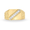 Thumbnail Image 4 of Men's 0.20 CT. T.W. Diamond Cushion Top Nugget Ring in 10K Gold