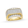 Thumbnail Image 0 of Men's 2.50 CT. T.W. Diamond Rectangular Raised Row Ring in 10K Gold