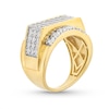 Thumbnail Image 3 of Men's 2.50 CT. T.W. Diamond Rectangular Raised Row Ring in 10K Gold