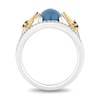 Thumbnail Image 3 of Enchanted Disney Wish Oval Blue Opal and 0.18 CT. T.W. Diamond Stars Ring in Sterling Silver and 10K Gold