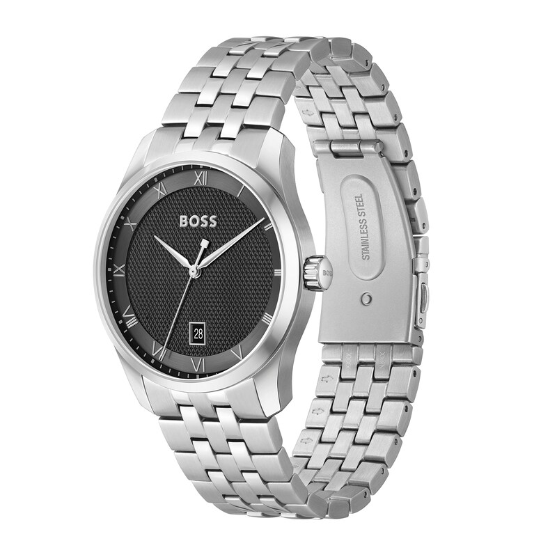 Main Image 2 of Men's Hugo Boss Principle Watch with Textured Black Dial (Model: 1514123)