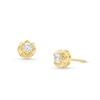 Thumbnail Image 0 of Men's 0.50 CT. T.W. Canadian Certified Diamond Spike Frame Solitaire Stud Earrings in 14K Gold (I/I2)