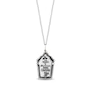 Thumbnail Image 1 of Disney Treasures The Nightmare Before Christmas 30th Anniversary Onyx and Diamond Accent Coffin Pendant in Sterling Silver and 10K Rose Gold