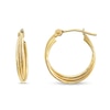Thumbnail Image 1 of Triple Twist Hoop Earrings in 14K Gold