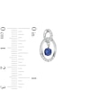 Thumbnail Image 3 of Unstoppable Love™ Blue Lab-Created Sapphire and White Lab-Created Sapphire Oval Stud Earrings in Sterling Silver