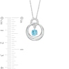 Thumbnail Image 3 of Unstoppable Love™ Swiss Blue Topaz and White Lab-Created Sapphire Circle Pendant in Sterling Silver