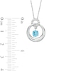 Thumbnail Image 2 of Unstoppable Love™ Swiss Blue Topaz and White Lab-Created Sapphire Circle Pendant in Sterling Silver