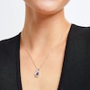 Unstoppable Love™ Blue Lab-Created Sapphire and White Lab-Created Sapphire Oval Pendant in Sterling Silver
