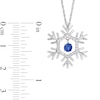 Unstoppable Love™ Blue and White Lab-Created Sapphire Snowflake Pendant in Sterling Silver
